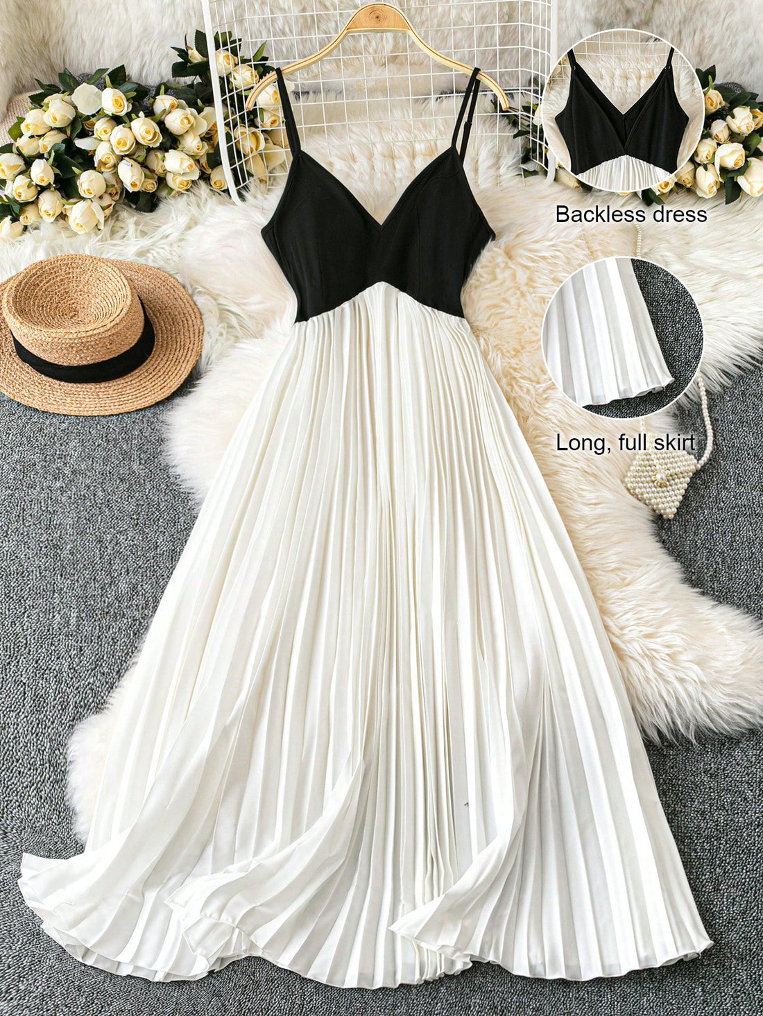 Step into romance with this exquisite plus size long dress, designed to flatter and flow. Featuring elegant pleats and charming patchwork details, it brings a playful twist to classic sophistication. Perfect for twirling through special occasions or adding a dash of whimsy to your everyday style. Embrace your curves with comfort and grace in this dreamy, romantic dress made just for you.