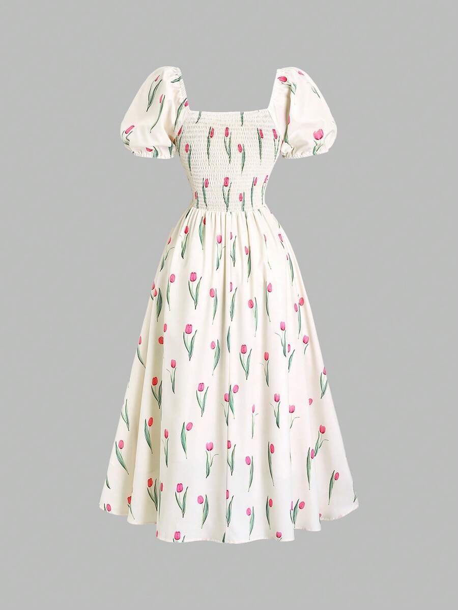 Step into summer with the Elegant Floral Print Long Dress by Sweetra. This flowing dress features a vibrant floral pattern that brings a fresh, playful vibe to your wardrobe. Perfect for sunny days and warm evenings, its lightweight fabric keeps you comfortable while turning heads. Embrace effortless style and let your summer adventures bloom in this high-end fashion piece.