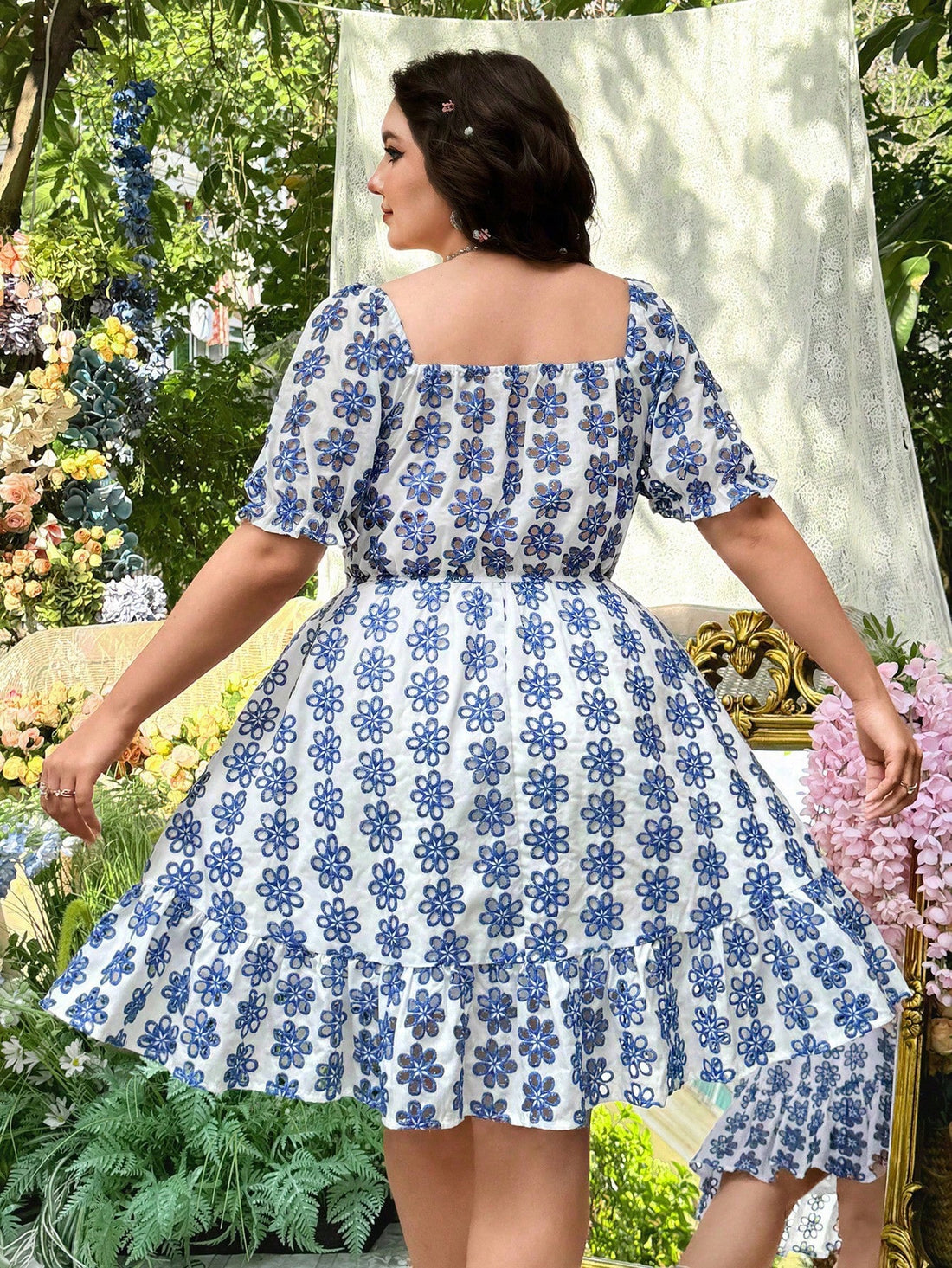 Upgrade your summer wardrobe with our Elegant Plus Size Boho Summer Dress. The flowy design and airy puff sleeves add a touch of whimsy, while the intricate floral embroidery adds a pop of color. Perfect for a day out in the sun or a date night under the stars. Embrace your bohemian side with this dress!