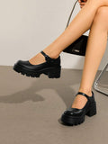 chunky Mary Jane platform shoes image 1 showing visible heel, strap, toe, color, and material details
