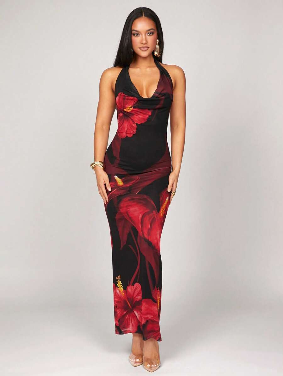 Embrace sun-soaked days and starry nights in this Chic Floral Backless Maxi Dress. Its flowing silhouette and vibrant floral print bring playful charm, while the daring backless design adds a flirty edge. Perfect for turning heads on vacation strolls or stealing kisses on romantic dates, this dress blends comfort with effortless elegance. Feel free, fabulous, and ready for unforgettable moments.
