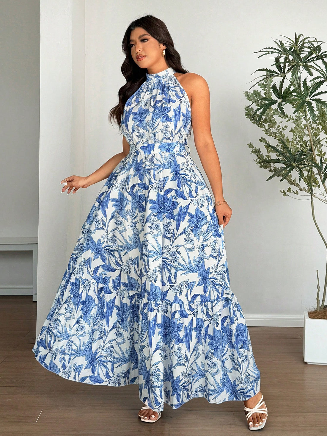 Step into sunny days with this Elegant Plus Size Sleeveless Bohemian Print Dress, perfect for spring and summer adventures. Its breezy, sleeveless design keeps you cool while the vibrant boho print adds a fun, carefree vibe. Flattering and comfortable, this dress lets you dance through warm days with effortless style and confidence.