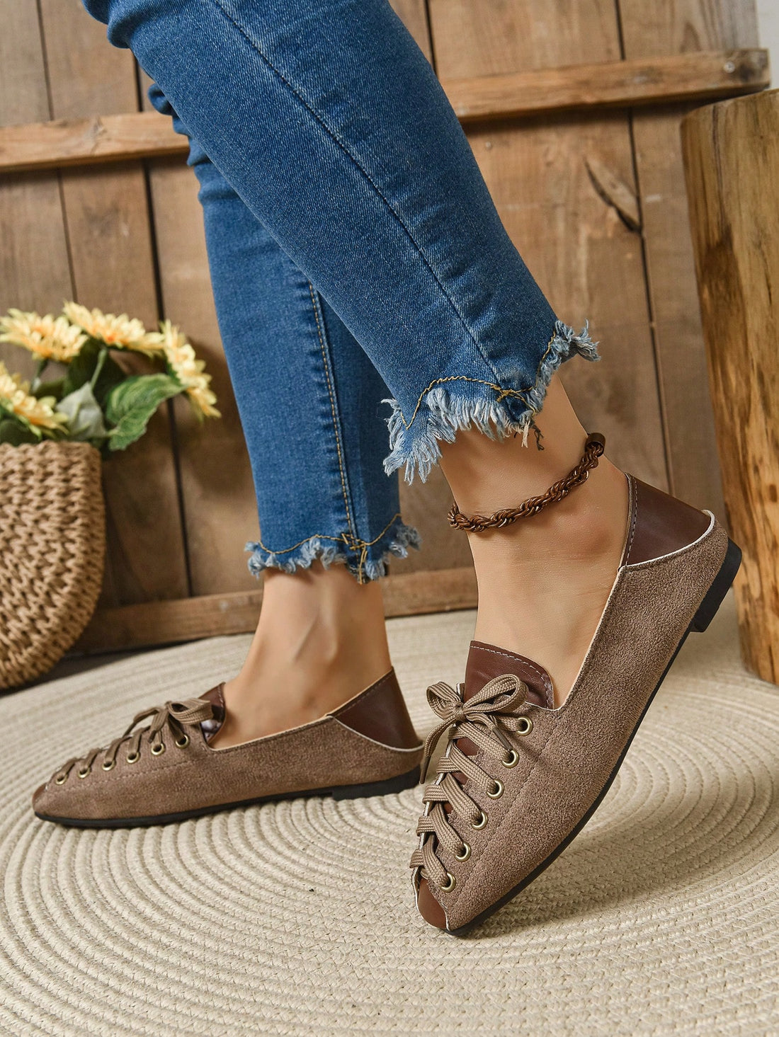 Step into autumn with a playful twist wearing these retro brown flat slip-on shoes. Designed for casual outdoor fun, they offer breathable comfort that keeps your feet happy all day long. Easy to slip on and off, they’re perfect for adventures where style meets ease. Embrace the season with footwear that’s as spirited as you are!