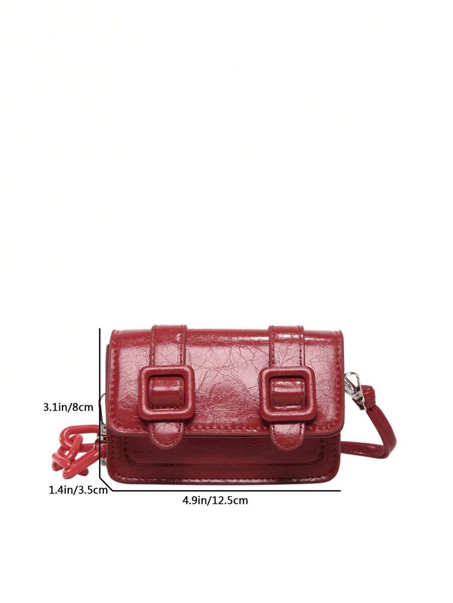 Front styling view of mini shopping bag with polished acrylic accent