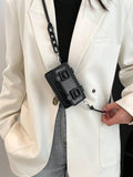 Front style view of mini bag in red tone for bold accessory styling