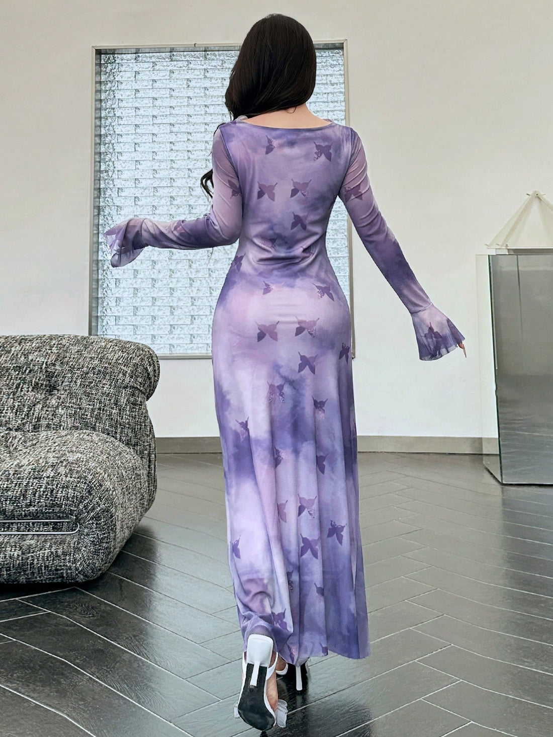 Get ready to turn heads this summer with our Elegant Tie Dye Butterfly Print Long Mesh Dress! This stylish dress features a beautiful tie dye butterfly print that will make you stand out from the crowd. The long mesh design adds an elegant touch to your summer wardrobe. Get ready to make a statement with this must-have dress!