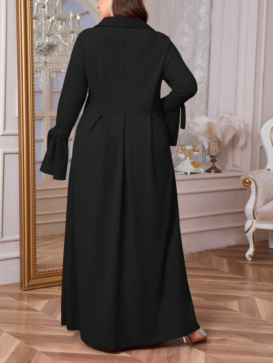 Elevate your wardrobe with this stunning plus-size V-neck dress that's equal parts sophisticated and fun. The delicate ruffle sleeves add a flirty touch while the flattering V-neckline creates a graceful silhouette. Crafted in a rich red hue, this versatile piece transitions seamlessly from spring gatherings to autumn adventures. Perfect for those who refuse to compromise on style or comfort, this dress celebrates curves with confidence and charm. Whether you're heading to brunch or a special occasion, you'