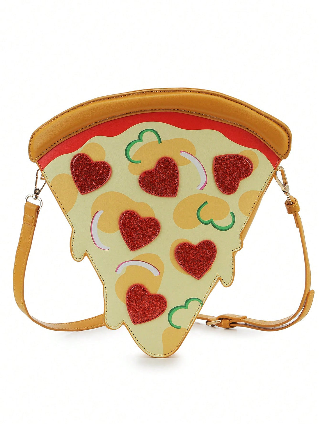 Add a slice of fun to your outfit with this adorable pizza-shaped crossbody bag! Perfectly playful and practical, it’s designed to hold your essentials while showing off your unique style. Lightweight and easy to carry, this quirky accessory is a tasty treat for any fashion lover who likes to serve bold looks with a smile.