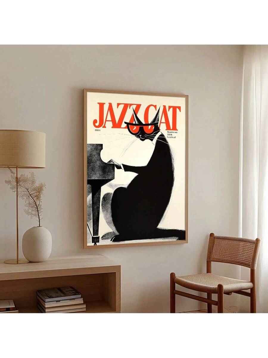 Add a splash of whimsy to your space with this Retro Jazz Cat Piano Canvas Poster. Featuring a charming vintage-inspired design, it’s perfect for music lovers and cat fans alike. Whether brightening up your home or adding character to your college dorm, this playful artwork brings a jazzy vibe and a touch of nostalgia to any wall.