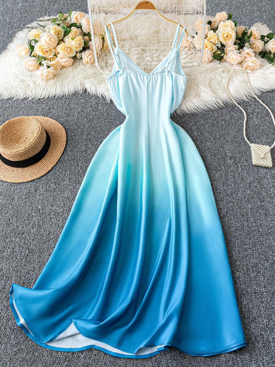 Turn heads effortlessly in this Chic Ombre Long Dress designed especially for plus size women. Its flowing silhouette and gradient hues make it the ultimate choice for romantic dates or dreamy vacations. Feel comfortable and confident while embracing a look that's both stylish and flattering. Perfect for moments when you want to shine with a playful, elegant vibe.