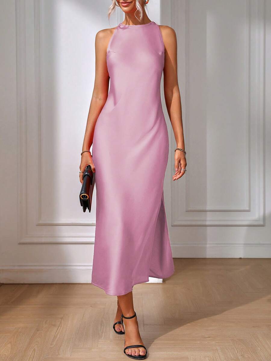 Close-up view 28 of Chic Sleeveless Maxi Dress for Women - Elegant Long Dress by EMERY ROSE for dress styling