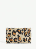 Envelope clutch bag side angle with textured pattern