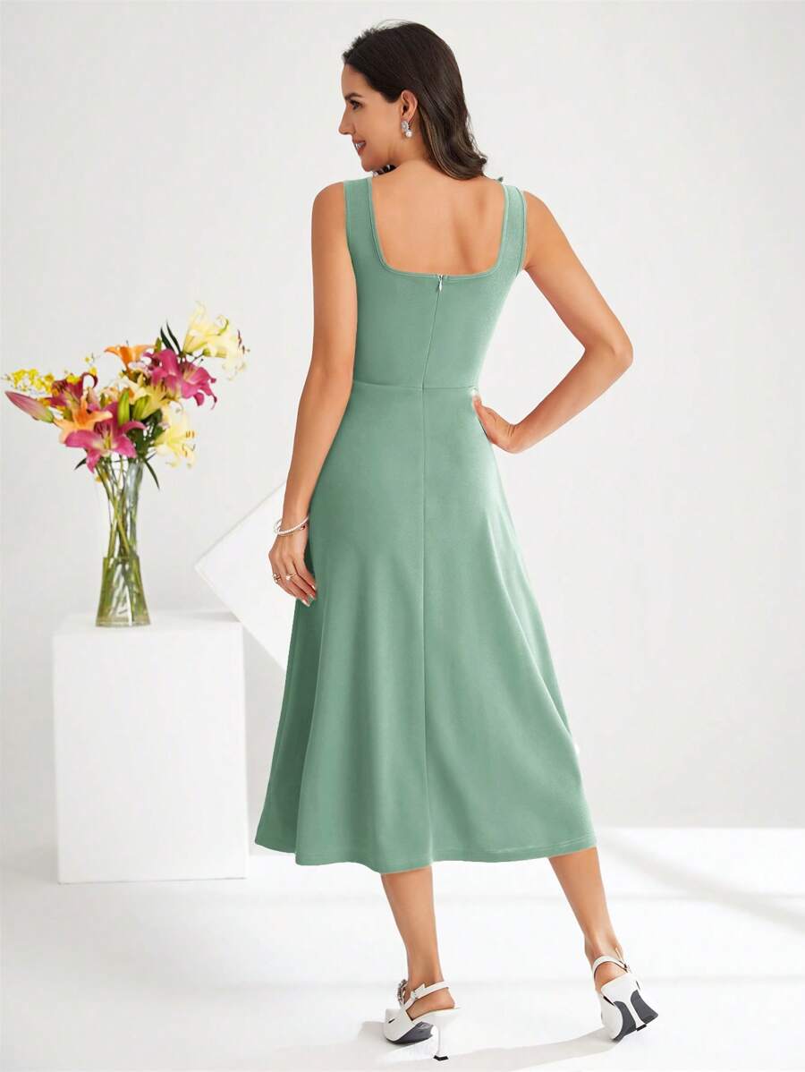 Step out in style with this playful fit and flare A-line dress designed to celebrate your curves. The waist cinch adds a flattering shape that hugs just right, making it your go-to choice for semi-formal events. Its graceful silhouette moves with you, offering both comfort and confidence for any occasion. Whether it’s a garden party or an evening out, this dress lets your fun and fabulous side shine through effortlessly.