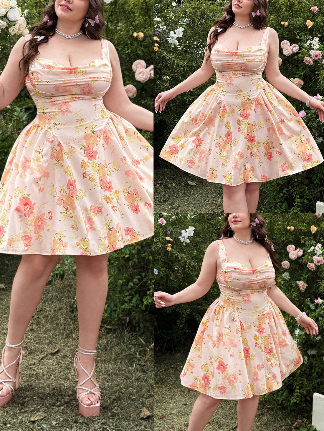 Effortlessly elevate your summer style with our Chic Plus Size Floral Print Vacation Dress. With its elegant floral print and flowy design, you'll exude beauty and grace without any effort. Perfect for any vacation or warm weather occasion. Don't miss out on this must-have staple for your wardrobe! (Size range available for all body types).