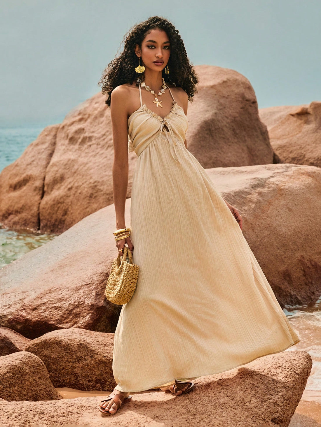 Summer never looked so good with our Chic & Breezy dress. Designed for extra long and breezy style, this solid color sleeveless dress is perfect for all your summer adventures. With its chic and versatile design, it's the ideal dress for any occasion. Stay cool and stylish with Chic & Breezy.