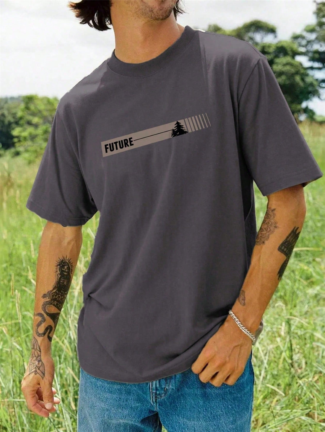 Stay cool and stylish with our Men's Casual Summer Letter Print T-Shirt! This playful round neck tee isn't just another shirt in your drawer – it's your new go-to for effortless summer vibes. The comfortable short sleeves and breezy fabric make it perfect for everything from coffee runs to casual Friday. Express yourself without saying a word!
