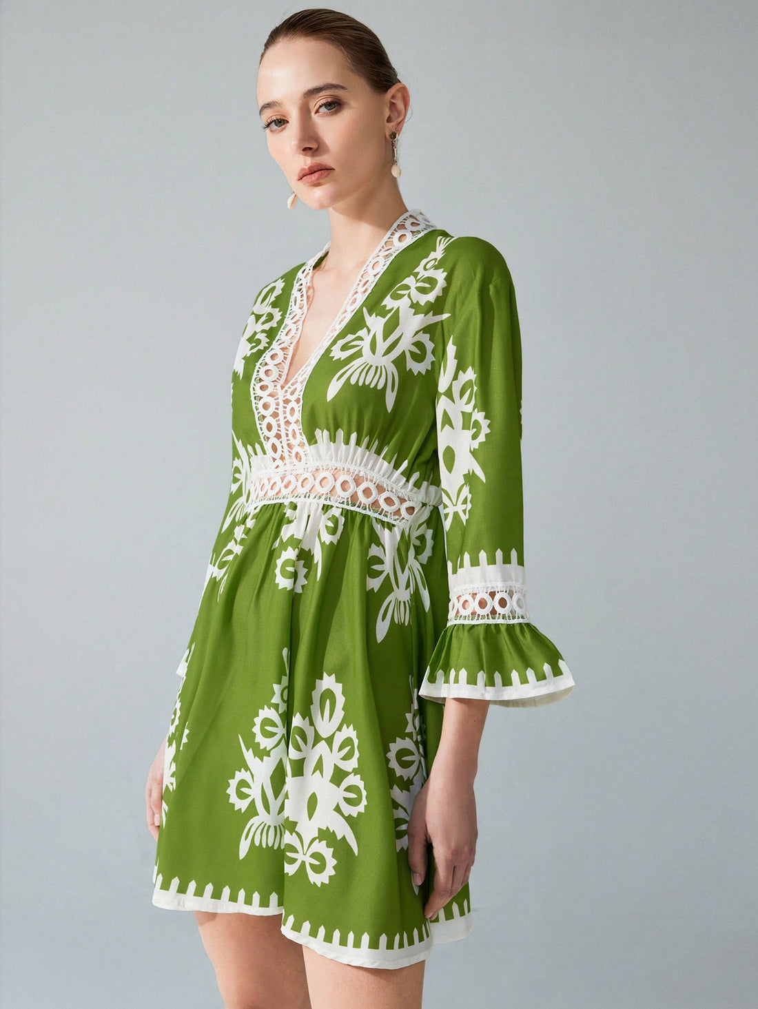 Step into sunny days with this playful colorblock patchwork mini dress, perfect for spring and summer adventures. Featuring embroidered flare sleeves and a cinched waist, it effortlessly blends comfort with resort-ready style. Whether you're strolling the boardwalk or enjoying a garden party, this dress adds a fun, flirty touch to your warm-weather wardrobe.