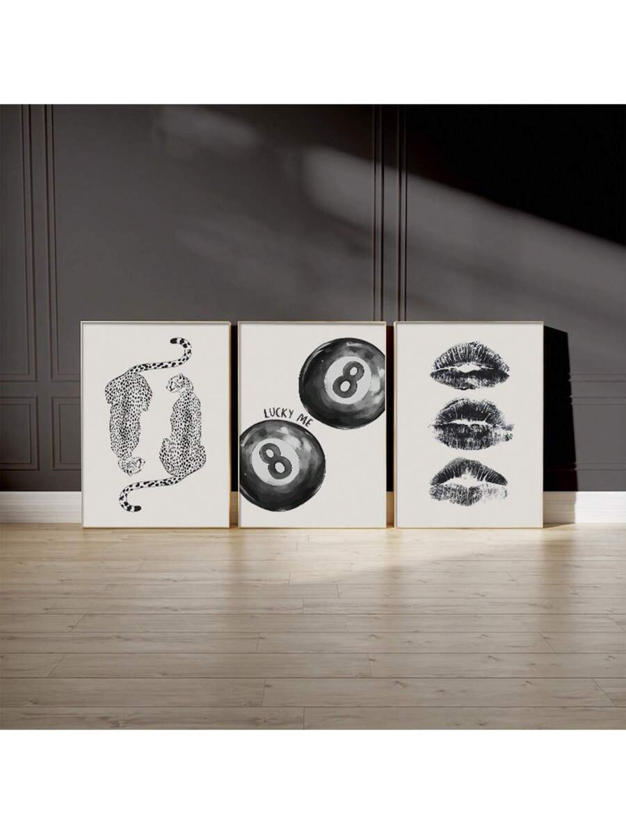 Add a splash of retro flair to any space with this Retro Kiss Lips Canvas Wall Art. Featuring a playful blend of 8-ball and cheetah print designs, it’s perfect for bedrooms, living rooms, or dorms. This unique piece brightens up your decor while adding a fun, edgy vibe—making it an ideal gift for her who loves bold style with a nostalgic twist.