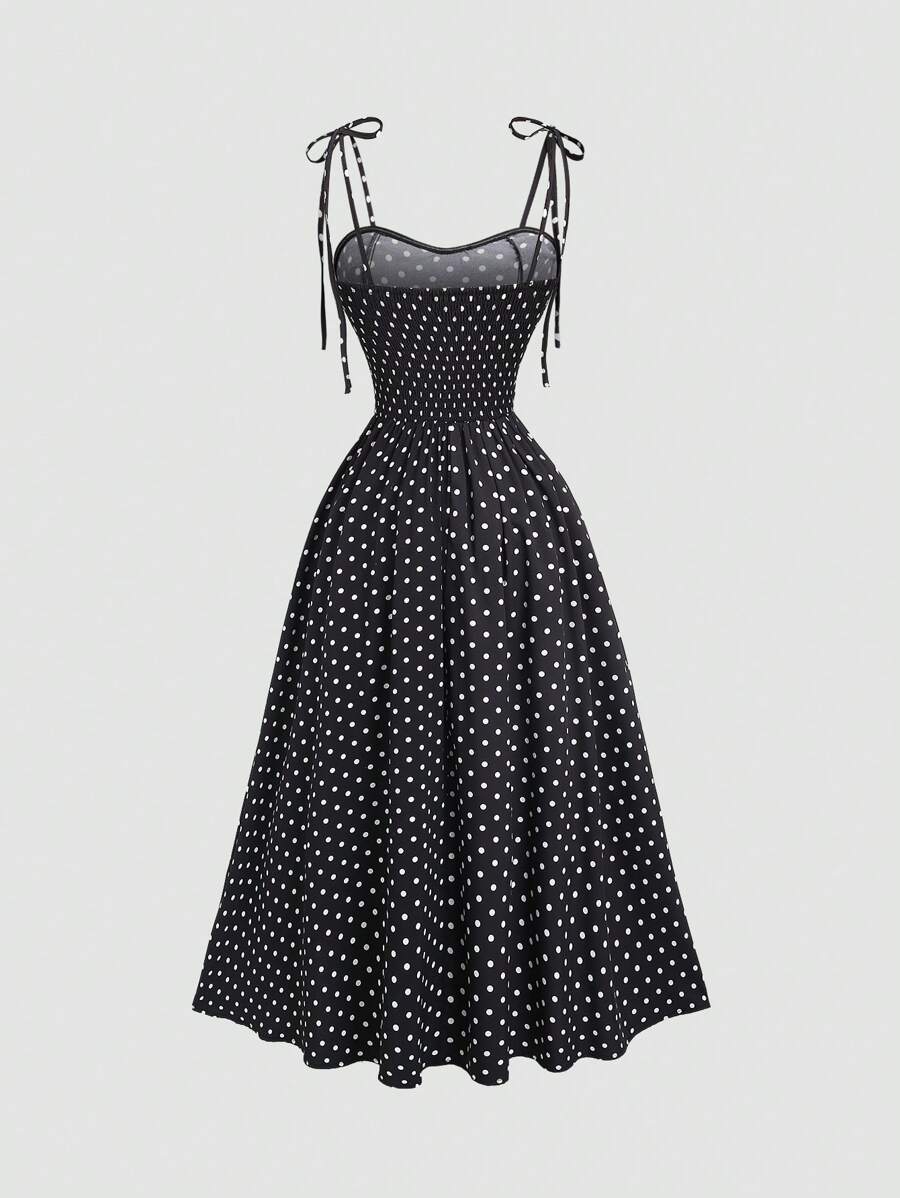 Step into summer with this playful vintage-inspired maxi dress. Featuring a vibrant red polka dot pattern and delicate floral accents, its backless design and charming bow add a flirty touch. Lightweight and breezy, it’s perfect for sunny days and warm evenings, combining classic style with a fun, modern twist.