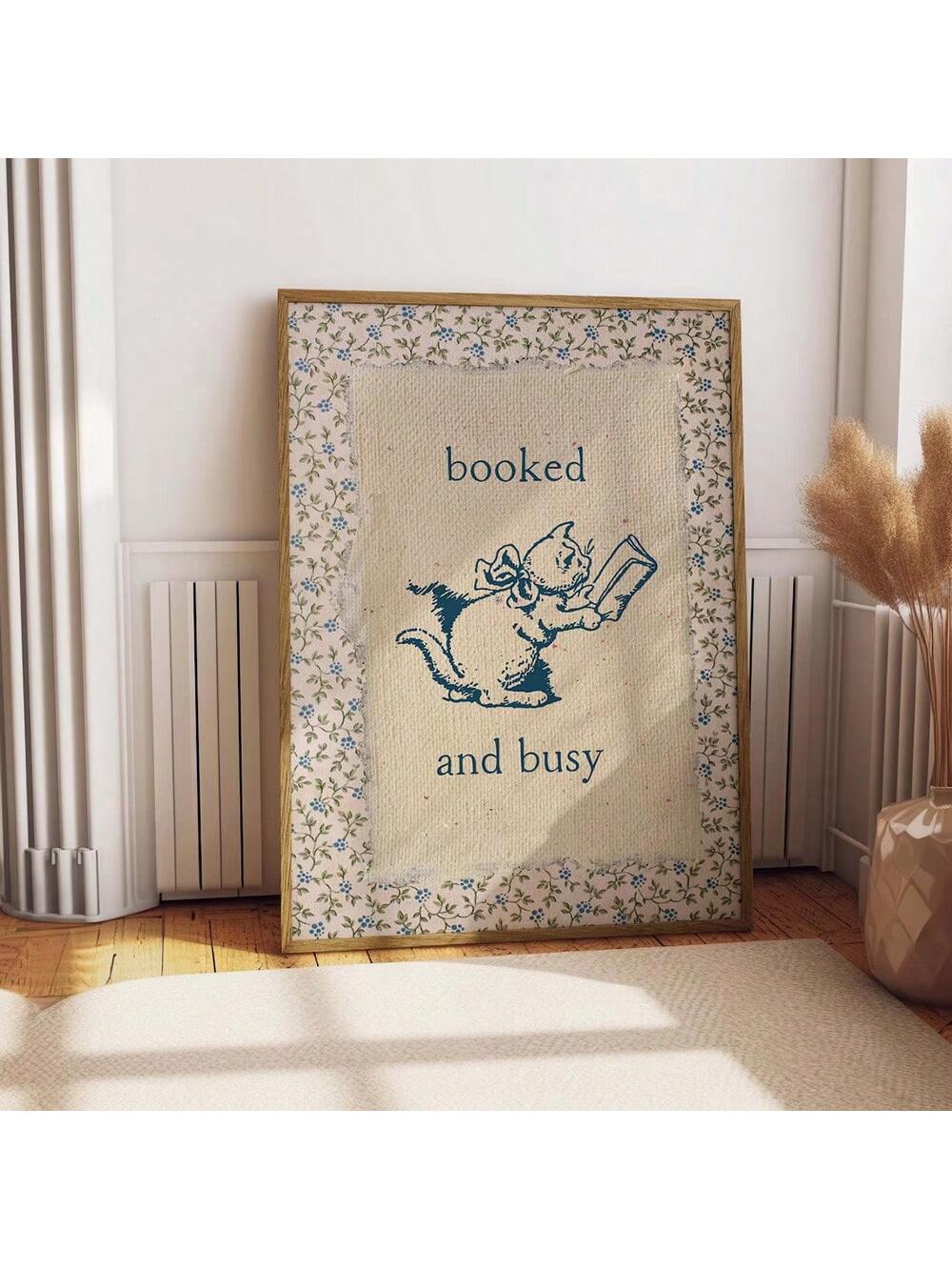 Bring literary charm to any space with this delightful vintage cat reading canvas print. Perfect for book lovers and feline enthusiasts alike, this minimalist design captures a cozy moment of a cat lost in a good book. The soft, understated aesthetic complements modern and eclectic interiors beautifully, making it ideal for bedrooms, living rooms, home offices, or classrooms. Whether you're decorating a reading nook or adding personality to bare walls, this whimsical artwork celebrates the joy of books and 