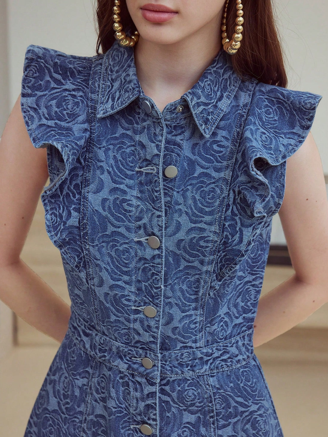 Step out in style with the Studio Jacquard Button-Up Denim Dress, perfect for any occasion. This playful dress combines classic denim charm with a chic jacquard pattern, making it a versatile wardrobe favorite. Button up for a polished look or leave a few undone for a relaxed vibe—either way, you’ll turn heads wherever you go. Comfortable and stylish, it’s your new go-to for effortless fashion fun.