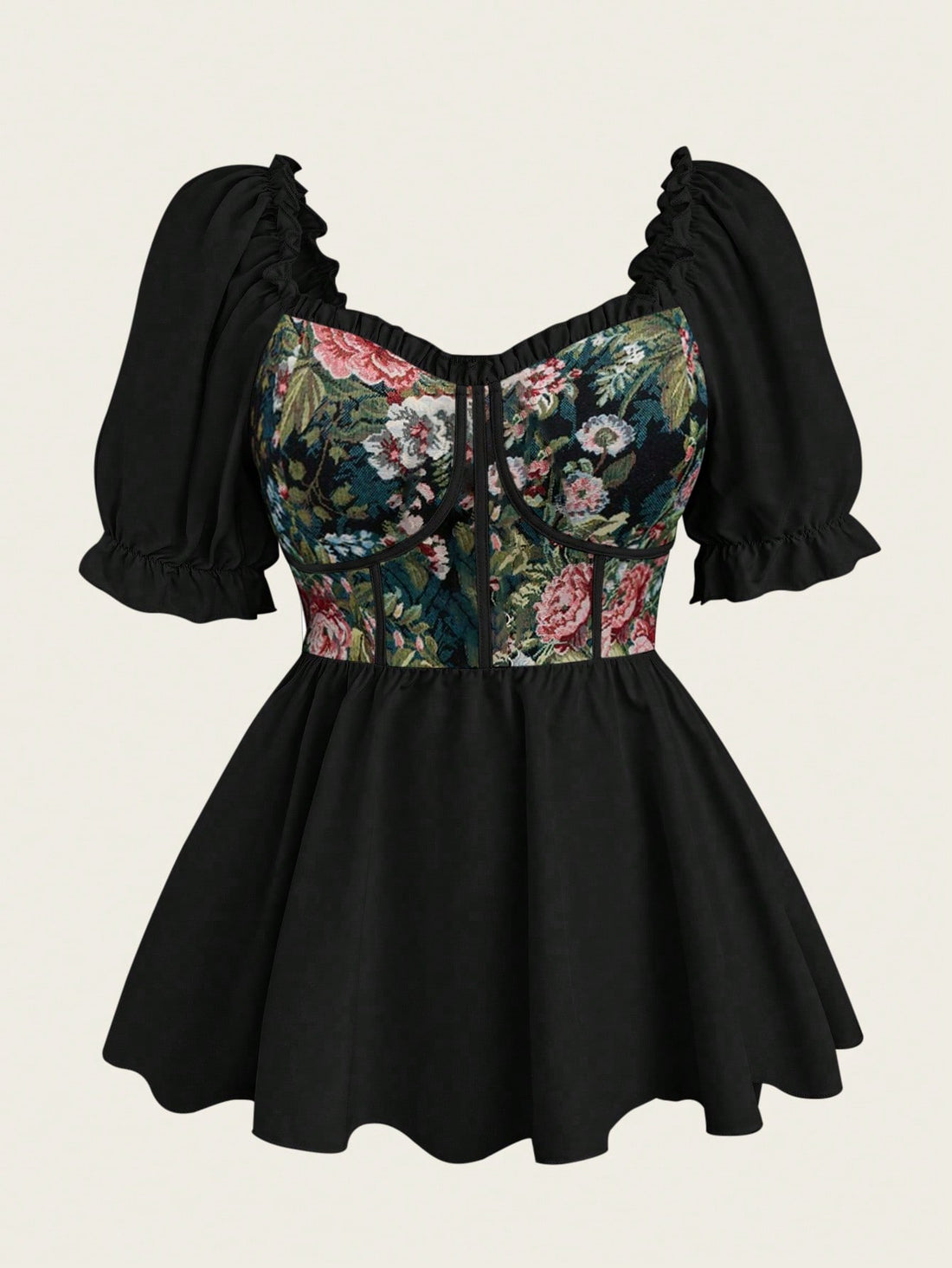 Step into charm with this Elegant Retro Plus Size Blouse featuring a playful square collar and a sweet heart-shaped detail. Its textured colorblock design adds a fun twist, making it perfect for women who love vintage vibes with a modern flair. Comfortable and cute, this blouse brings a splash of personality to any outfit!