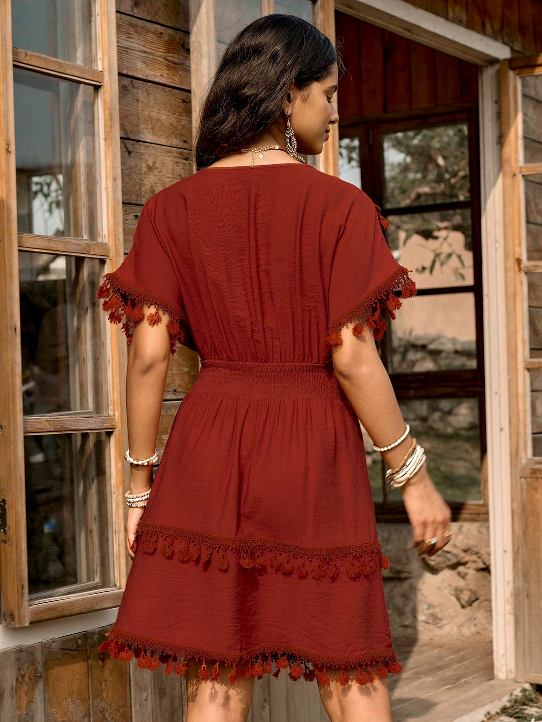 Step into effortless style with this Chic Bohemian Lace Patchwork Midi Dress. Featuring a playful mix of lace patterns and a flattering cinched waist, it’s perfect for twirling through sunny days or dancing into the night. Lightweight and breezy, this dress brings a carefree vibe to your wardrobe with a touch of vintage charm. Embrace your inner free spirit and make every moment a little more magical.
