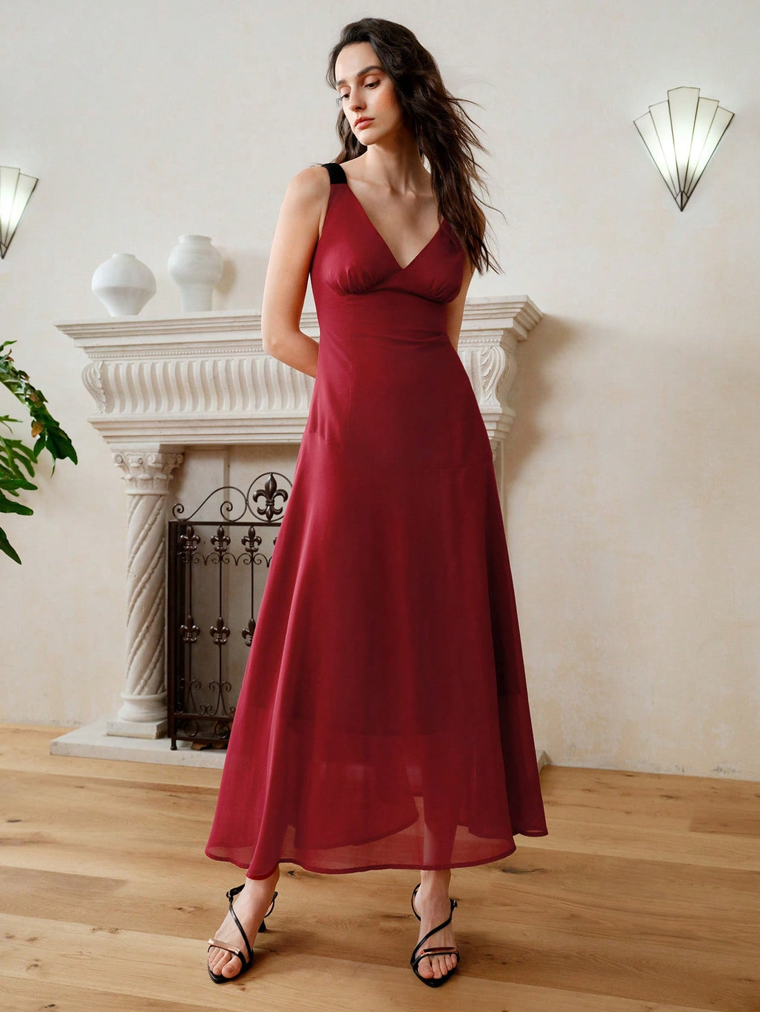 Dress to impress in this Chiffon Spliced Color Block Midi Dress! With its elegant design and waist gathering, you'll be the talk of the town. Perfect for any occasion, this dress is sure to turn heads and make a statement. Don't miss out on adding this stunning piece to your wardrobe!