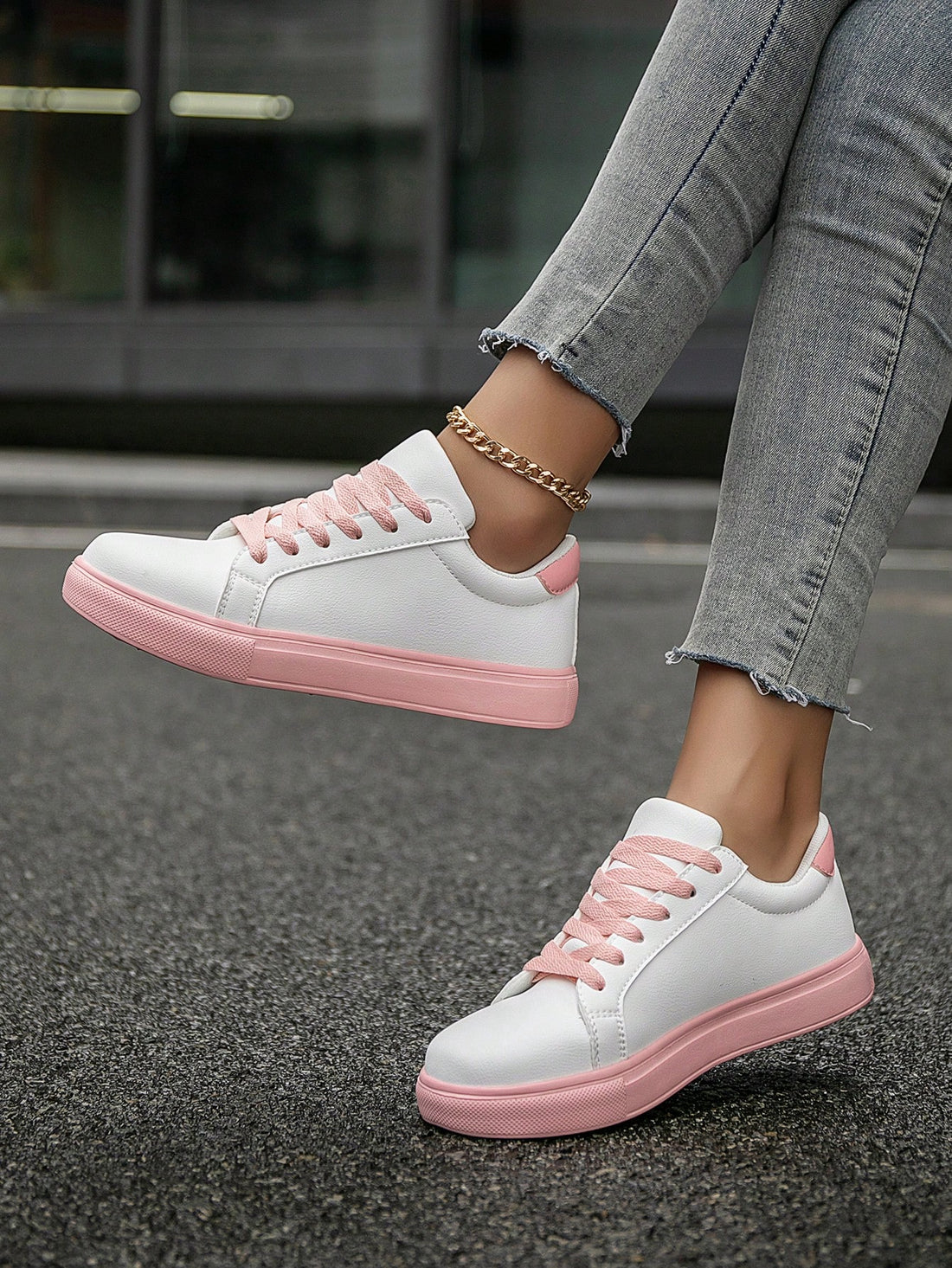 Step into style and comfort with our Stylish Women's Casual Contrast Color Sneakers! Perfect for all your outdoor adventures and daily wear, these sneakers offer both fashion and functionality. With their unique contrast color design, you'll be sure to stand out in style. So why not step up your shoe game and snag a pair today?!