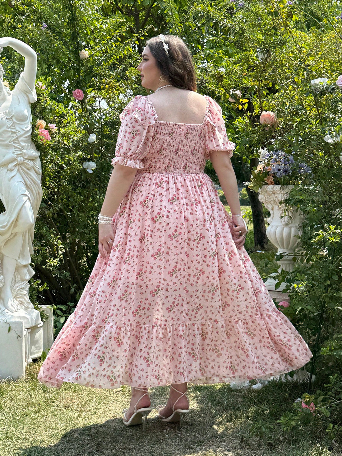 Flaunt your feminine side in this sweet pale pink dress! With a square neck and delicate lace trim, you'll stand out in any party. The puff sleeves add a touch of playful charm to this mini dress. Don't be afraid to show off your fun and flirty side!