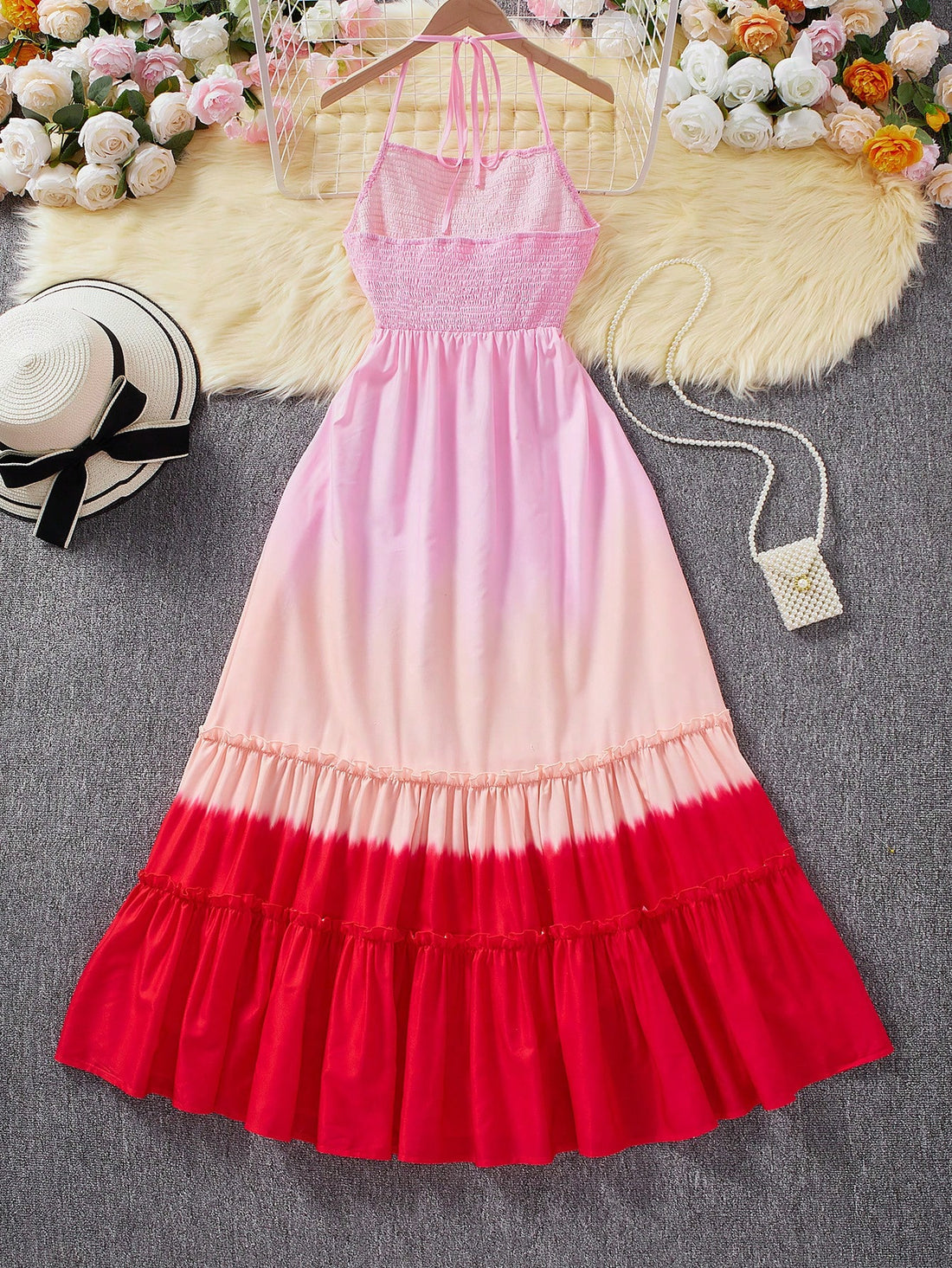 Step into summer with this playful plus size A-line dress featuring a beautiful gradient design and a flirty ruffle hem. Perfect for vacation days or sunny strolls, its breezy silhouette keeps you comfortable while turning heads with effortless elegance. Embrace your style and enjoy warm-weather vibes in this chic, flattering dress made to celebrate every curve.