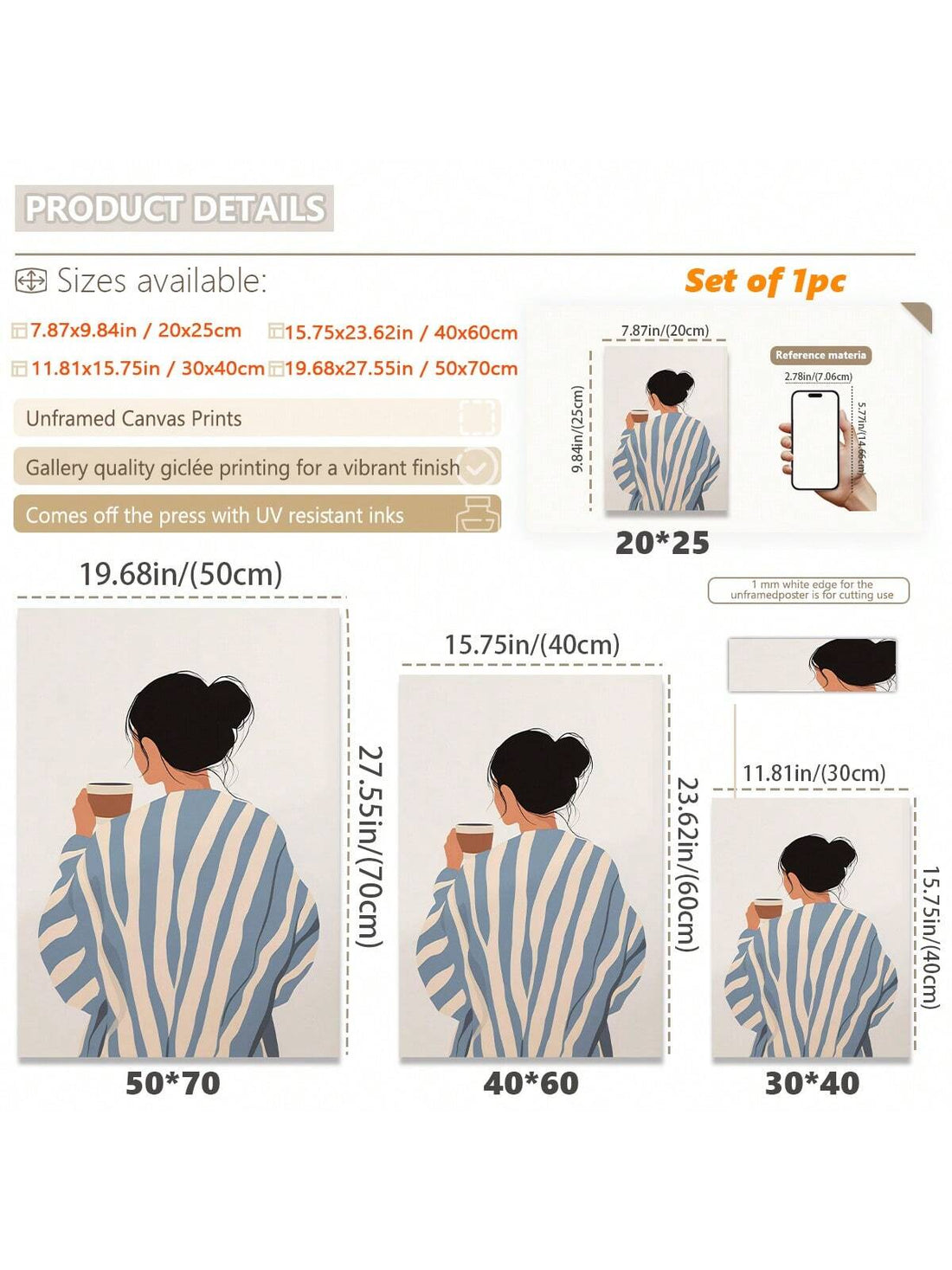 Add a splash of charm and color to your space with this Modern Canvas Stripe Wall Art. Featuring playful abstract stripes in soft, feminine hues, it’s perfect for brightening up your home or kitchen. Lightweight and easy to hang, this piece brings a fresh, artistic vibe without any hassle. Let your walls do the talking with this fun and stylish decor!