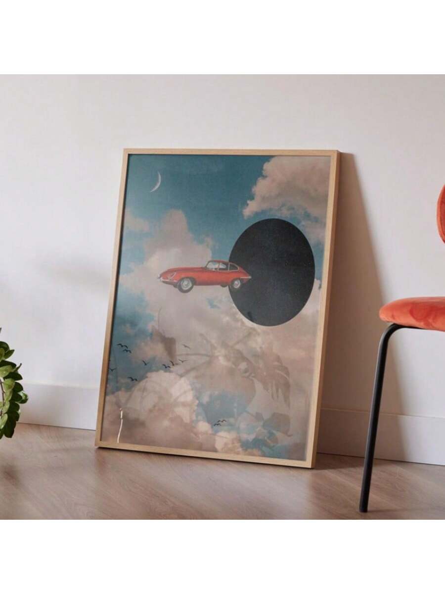 Add a surreal touch to your living room or bedroom with our Vintage Sky Car Wall Art Canvas Print. This unique piece will elevate any modern décor and transport you to a dreamy world. Perfect for those who appreciate unconventional design.