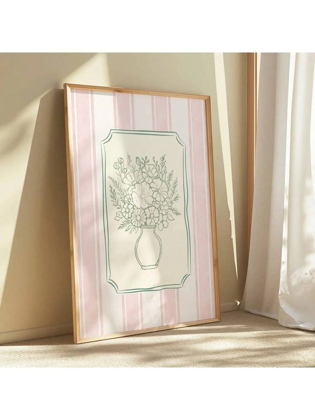 Transform your walls into a gallery of effortless elegance with this charming boho floral vase canvas print. Featuring soft pink tones and delicate botanical details, it brings a touch of vintage-inspired sophistication to any room. The minimalist design pairs perfectly with modern décor while maintaining that coveted bohemian warmth. Whether you're decorating a bedroom, living room, or creative space, this piece adds personality without overwhelming your aesthetic. Ready to hang and instantly elevate your 