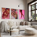 Pink heels and crossed legs glamorous canvas artwork