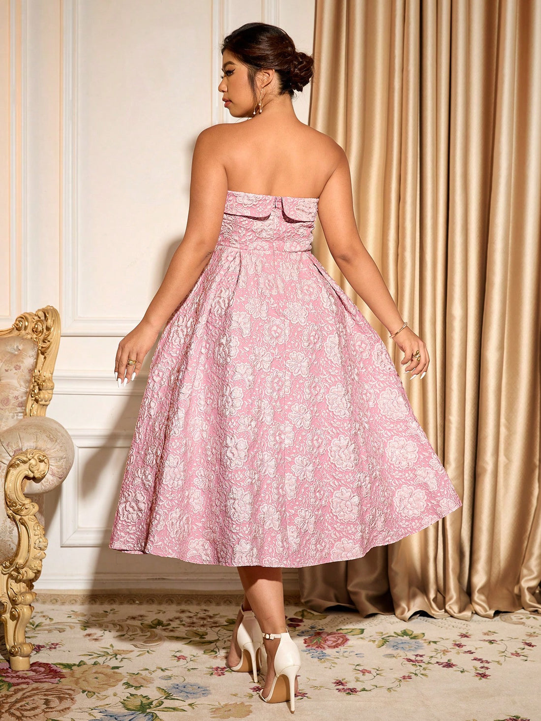 Step into a dreamy Parisian affair with this Elegant Plus Size French Romantic Maxi Dress. Its fitted bodice flatters your silhouette before flaring into a graceful maxi skirt that twirls with every step. Delicate embroidery adds a touch of whimsical charm, making it perfect for garden parties or moonlit evenings. Feel effortlessly chic and playfully romantic in a dress designed to celebrate your curves and your joie de vivre.
