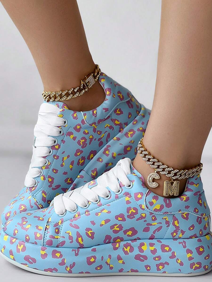 Add some wildness to your shoe collection with these Vibrant Women’s Colorful Leopard Print Low Top Orange Sneakers! Perfect for all-season comfort, these sneakers will make a statement wherever you go. So why blend in when you can stand out?