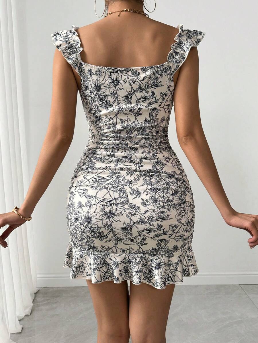 Slip into effortless summer style with this minimalist dress that proves less is more. The clean, streamlined silhouette keeps things cool and breezy, while the charming ruffle hem adds just a touch of playful movement. Perfect for lazy beach days, casual brunches, or those moments when you want to look put-together without trying too hard. Lightweight and breathable, it's your new go-to for warm weather that feels as good as it looks.