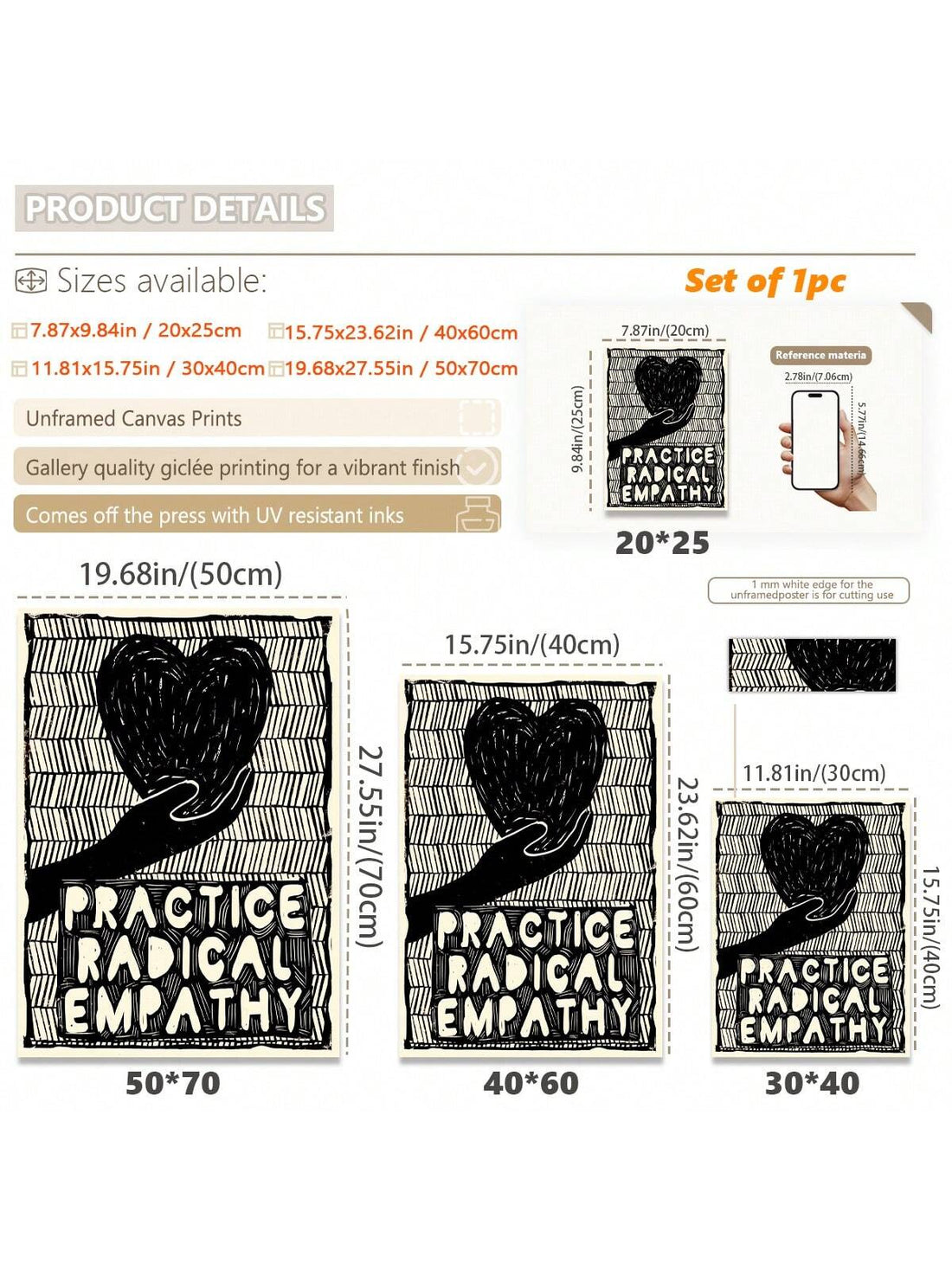 Add a spark of inspiration and a splash of social good to your space with the Radical Empathy Canvas Wall Art. This framed poster combines modern style with a powerful message, encouraging connection and understanding. Perfect for home or office, it’s the playful reminder we all need to see the world through kinder eyes every day. Elevate your decor and your mindset all at once!