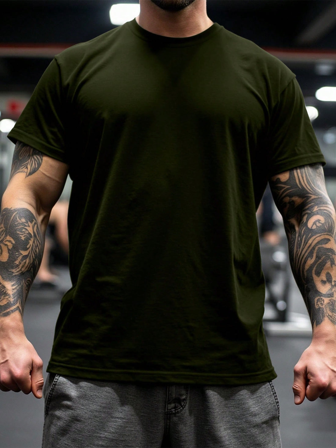 Stay stylish and comfortable during your workouts with our Men's Corelite Gorilla Slogan Print Tee! Featuring a playful gorilla slogan print, this short sleeve active shirt is perfect for fitness enthusiasts who don't take themselves too seriously. Made with Corelite fabric for optimum performance. (Gorilla not included.)