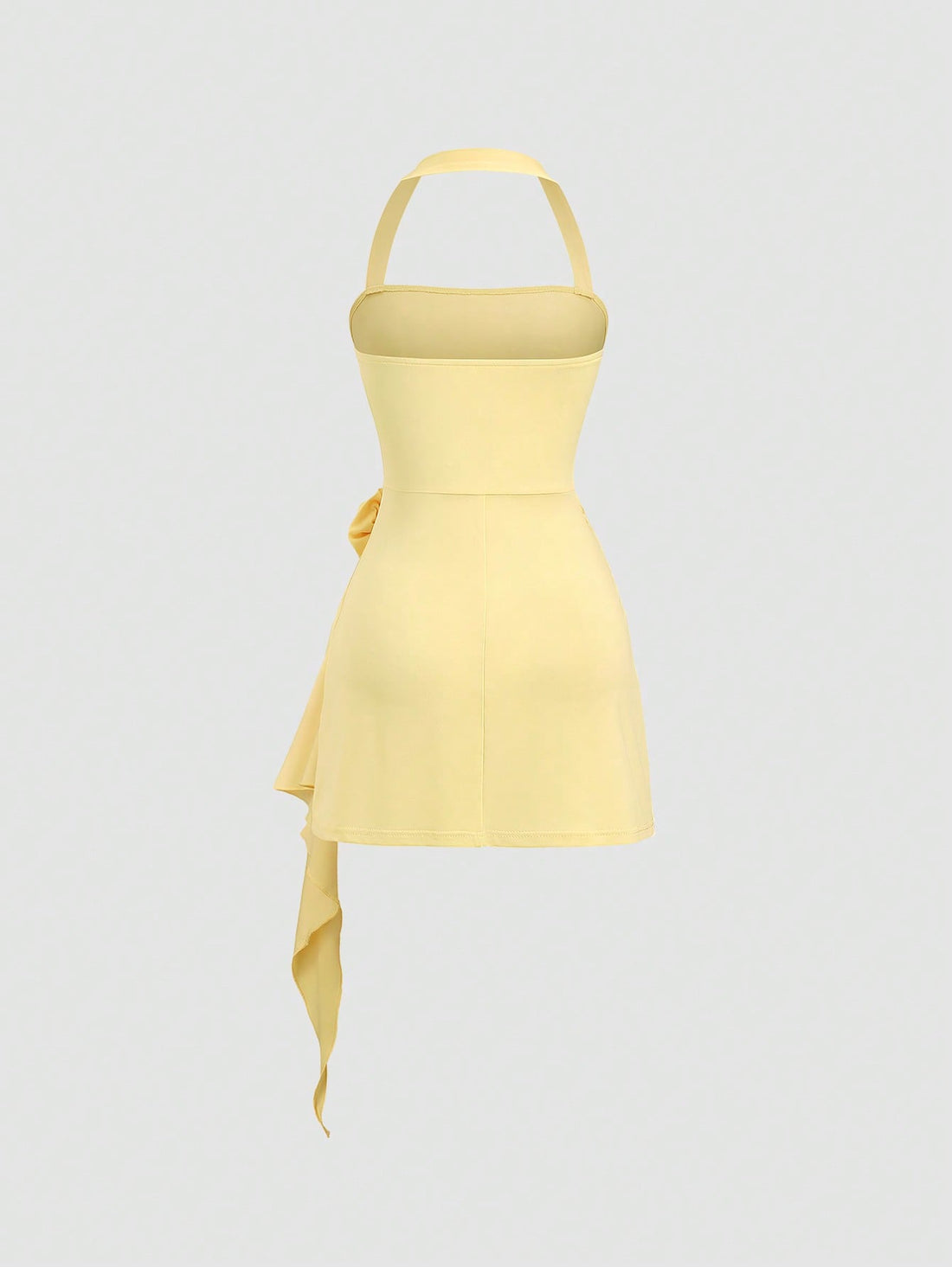 Step into sunshine with this playful halter tie bow mini dress, perfect for your spring and summer beach getaways. Featuring a whimsical jellyfish hem that dances with every breeze and a cinched A-line waist for a flattering silhouette, this dress combines comfort and charm effortlessly. Whether you're strolling along the shore or enjoying a seaside café, its light, breezy design keeps you cool and stylish all day long. Embrace the season’s fun vibes with a dress that’s as lively and free-spirited as you ar
