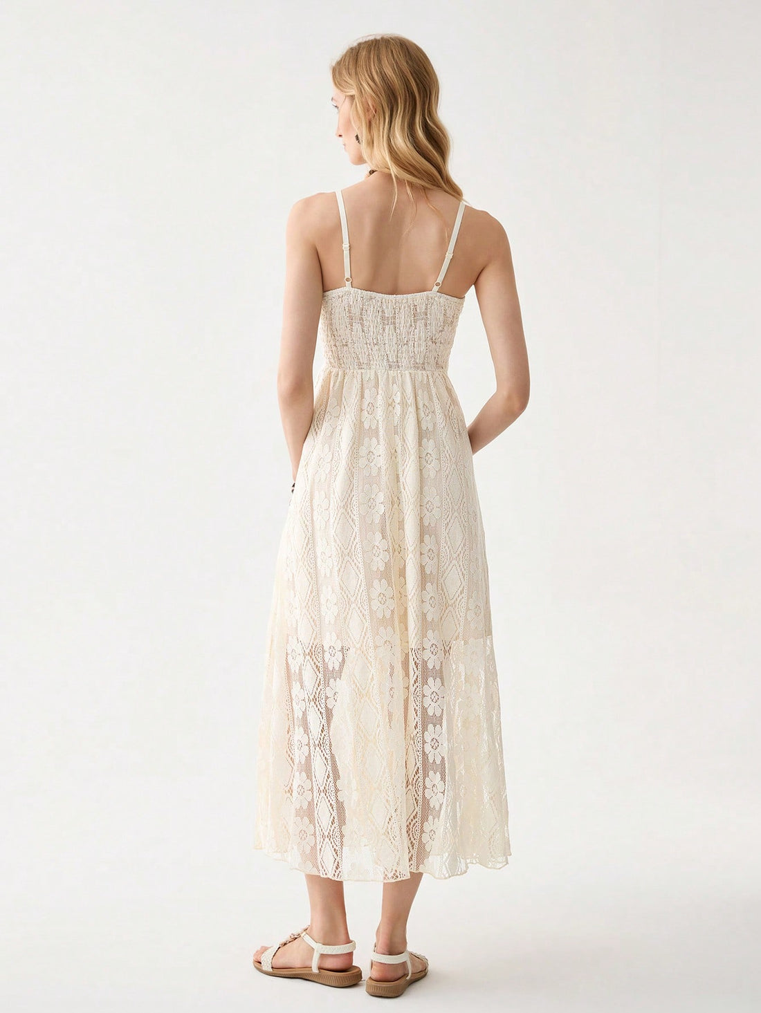 Step into summer with the Florisole Solid Color Lace Camisole Dress! This flirty number combines delicate lace details with a breezy silhouette that's perfect for sunny days and warm nights. The versatile solid color pairs with everything, while the camisole style keeps you cool and comfortable. Dress it up with heels or down with sandals—either way, you'll be turning heads and collecting compliments!