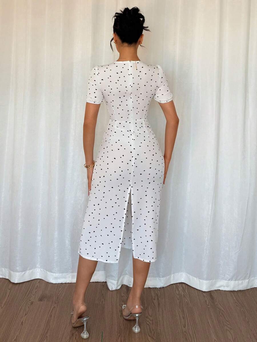 Get ready to stand out in style with our Elegant Summer Bodycon Dress! This fun and flirty dress features a playful polka dot print and a charming bow detail for added flair. Its bodycon design hugs your curves in all the right places, making it the perfect choice for any summer occasion. Be the talk of the town in this dress!