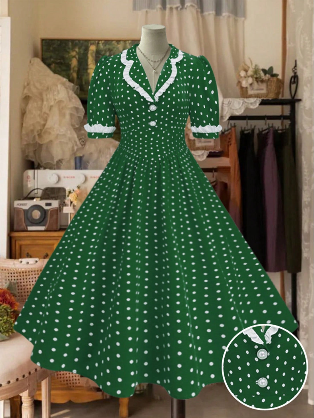 Embrace your inner princess with this enchanting plus size dress! The playful polka dots and color blocking create a whimsical statement, while delicate ruffle trim adds that perfect romantic touch. Designed to flatter your curves and spark joy, this chic dress transforms everyday moments into magical occasions. Twirl-worthy and confidence-boosting!