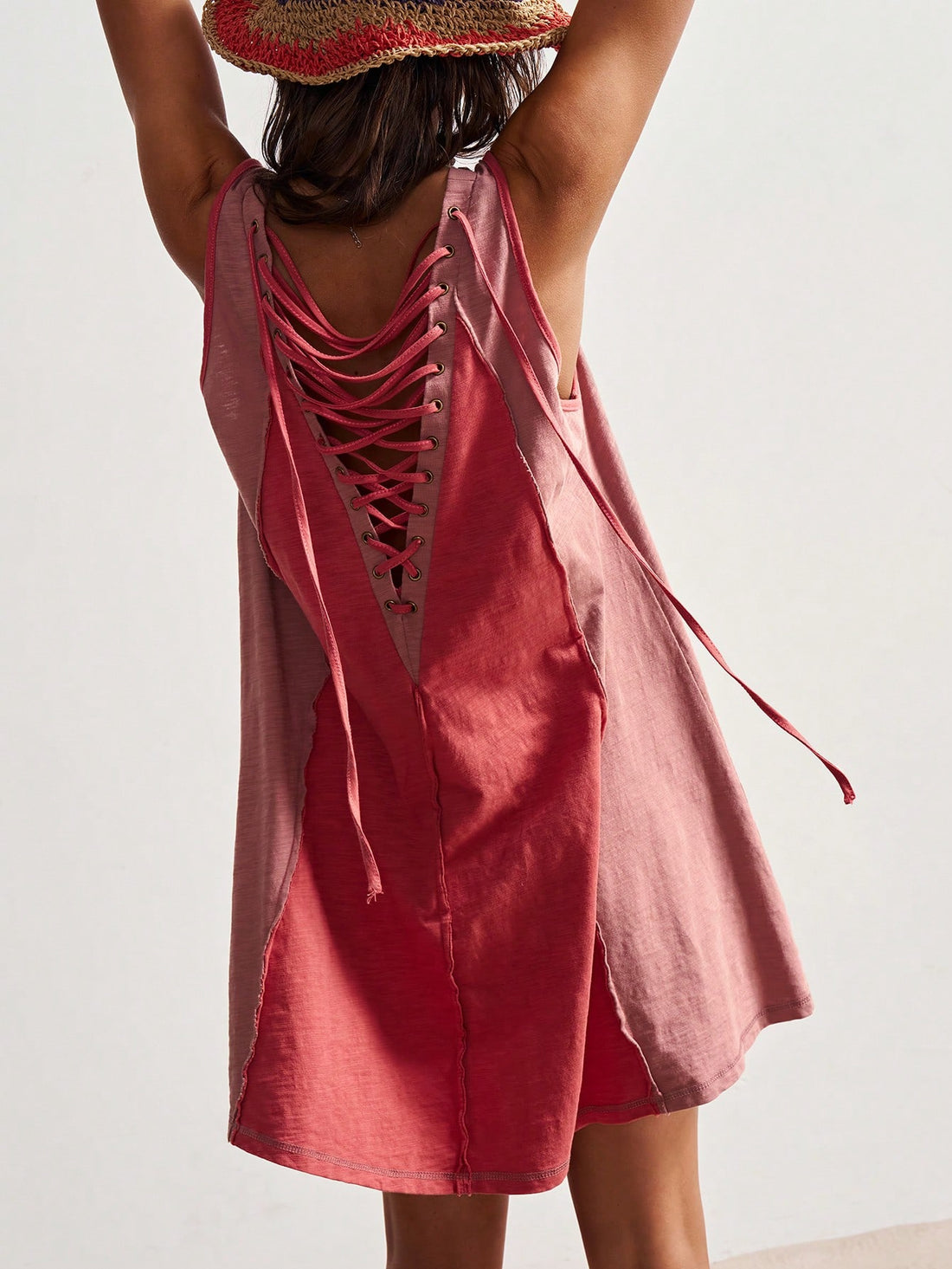 Embrace carefree summer days with this Retro Colorblock Backless Mini Dress, designed to bring playful bohemian vibes to your vacation wardrobe. Its vibrant colorblocking and flirty backless cut make it perfect for sunny beach strolls or lively rooftop parties. Lightweight and breezy, this dress keeps you cool while turning heads wherever you go. Step into effortless style and let your summer adventure begin!