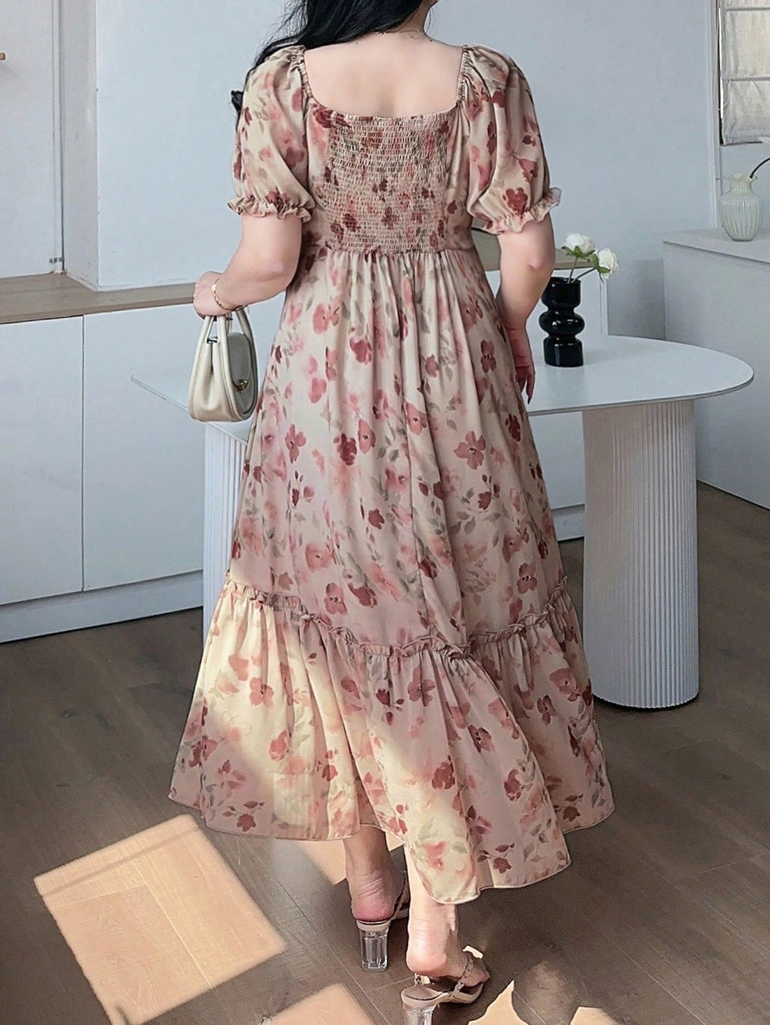 Step into sunshine with this playful Floral Off-Shoulder Plus Size Midi Dress! Featuring a flattering cinched waist and charming puff sleeves, it brings effortless spring and summer vibes. The off-shoulder design highlights your neckline, while the flowing midi length keeps you cool and comfy all day long. Perfect for garden parties, brunch dates, or any sunny adventure in style.