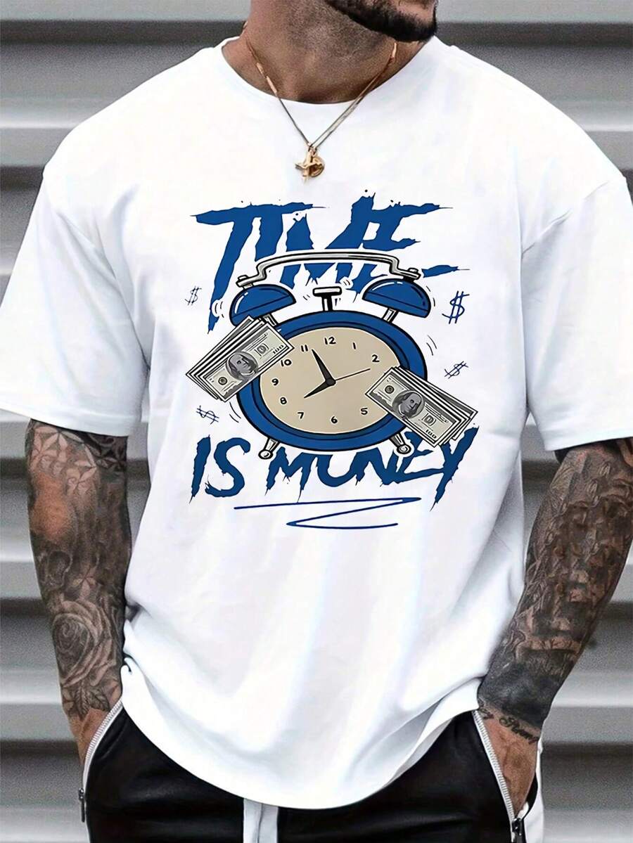 Make every minute count with this playful unisex cotton tee featuring the bold "Time Is Money" graphic. Perfect for summer, its lightweight short sleeves keep you cool while adding a fun, confident vibe to your casual look. Whether you're out and about or relaxing, this shirt reminds you to value your time in style.