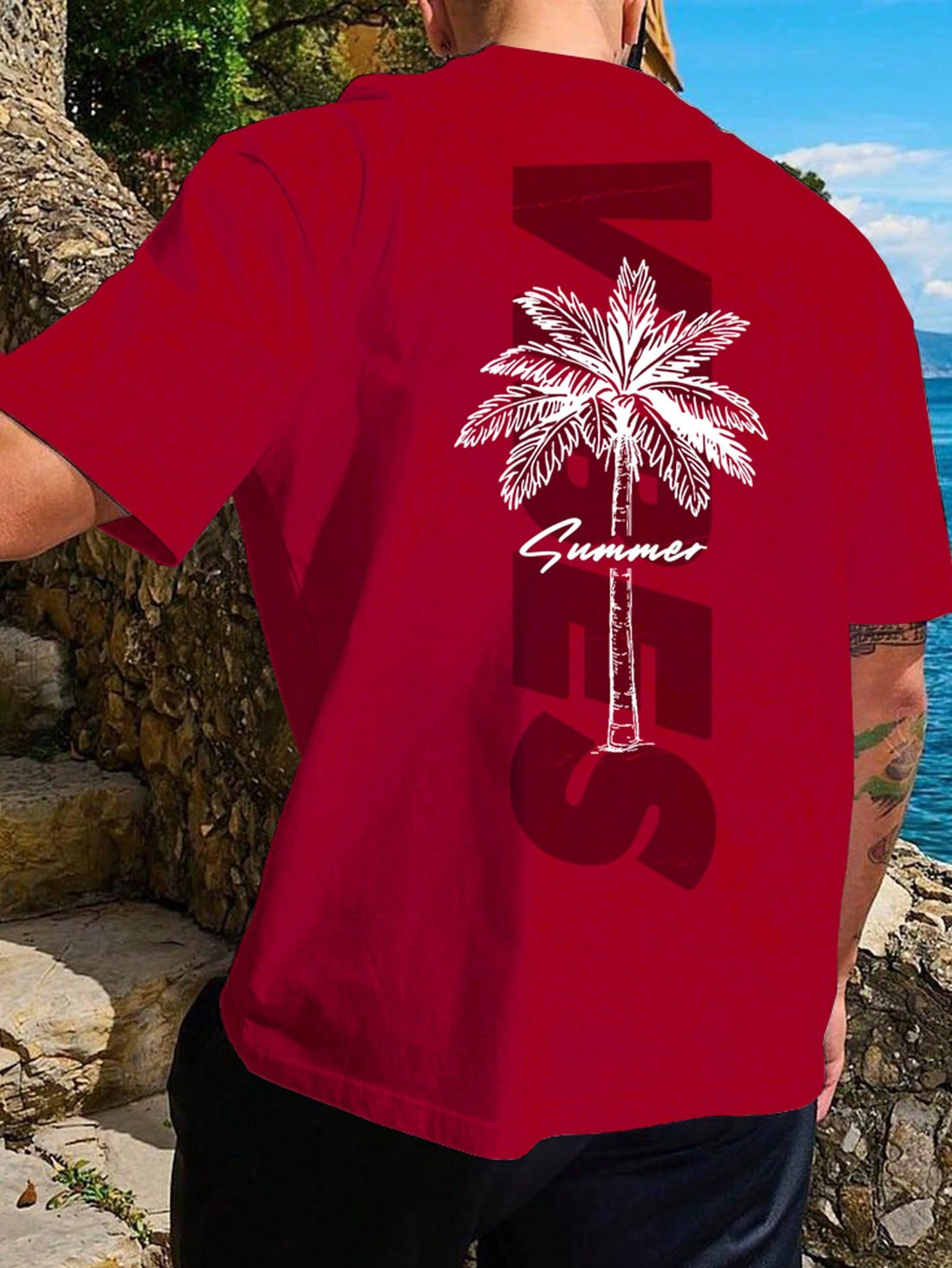 Kick back in style with our Chillmode Coconut Tree Graphic Tee! This laid-back men's t-shirt brings vacation vibes to your everyday wardrobe. The eye-catching palm design says "I'm mentally at the beach" even when you're just running errands. Soft fabric and a relaxed fit make this the shirt you'll reach for when the sun's out and the only thing on your agenda is chilling.