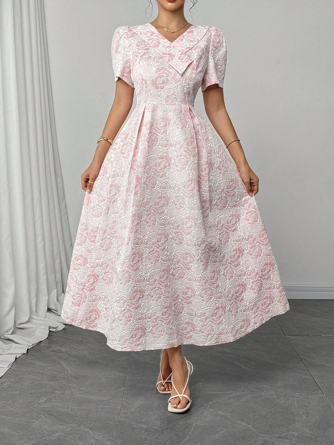 Float through summer days in this playful printed V-neck maxi dress! The short sleeves keep you cool while the flowing length adds drama to every entrance. Perfect for beach strolls, garden parties, or simply turning heads at brunch. Slip it on and—voilà—instant style without the fuss!