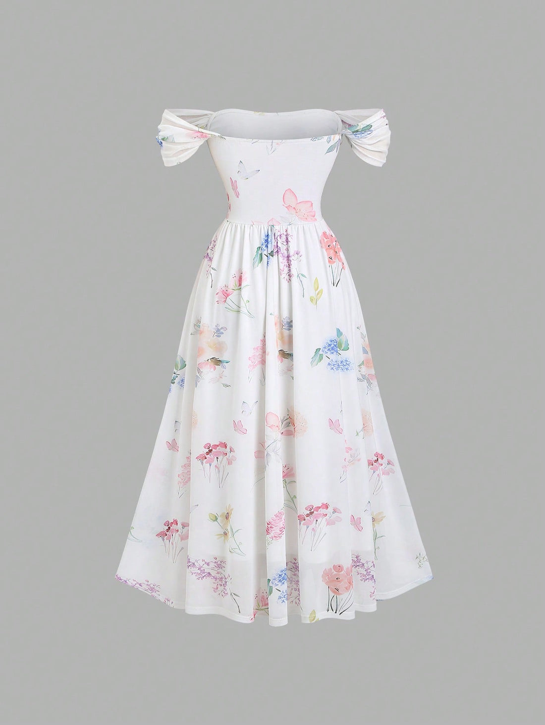 Step into a whimsical garden with the Parisian Petal Asymmetric Dress. Adorned with delicate ditsy florals and a charming ruched waist, this dress flatters your silhouette while adding a touch of playful princess magic. Its asymmetric hem dances with every step, making it perfect for those who love a flirty, enchanting look. Embrace your inner charm and let this dress be your go-to for sunny days and special moments alike.